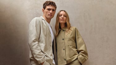 Woman and man with spring jackets