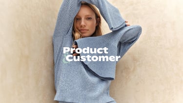 Woman in sweater - Product & Customer