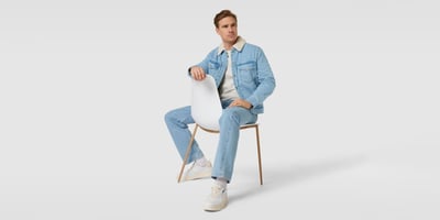 80er-Mode Jeans-Look für Herren 