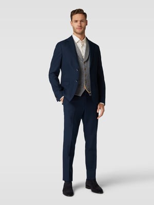 Blauer Anzug mit grauer Weste